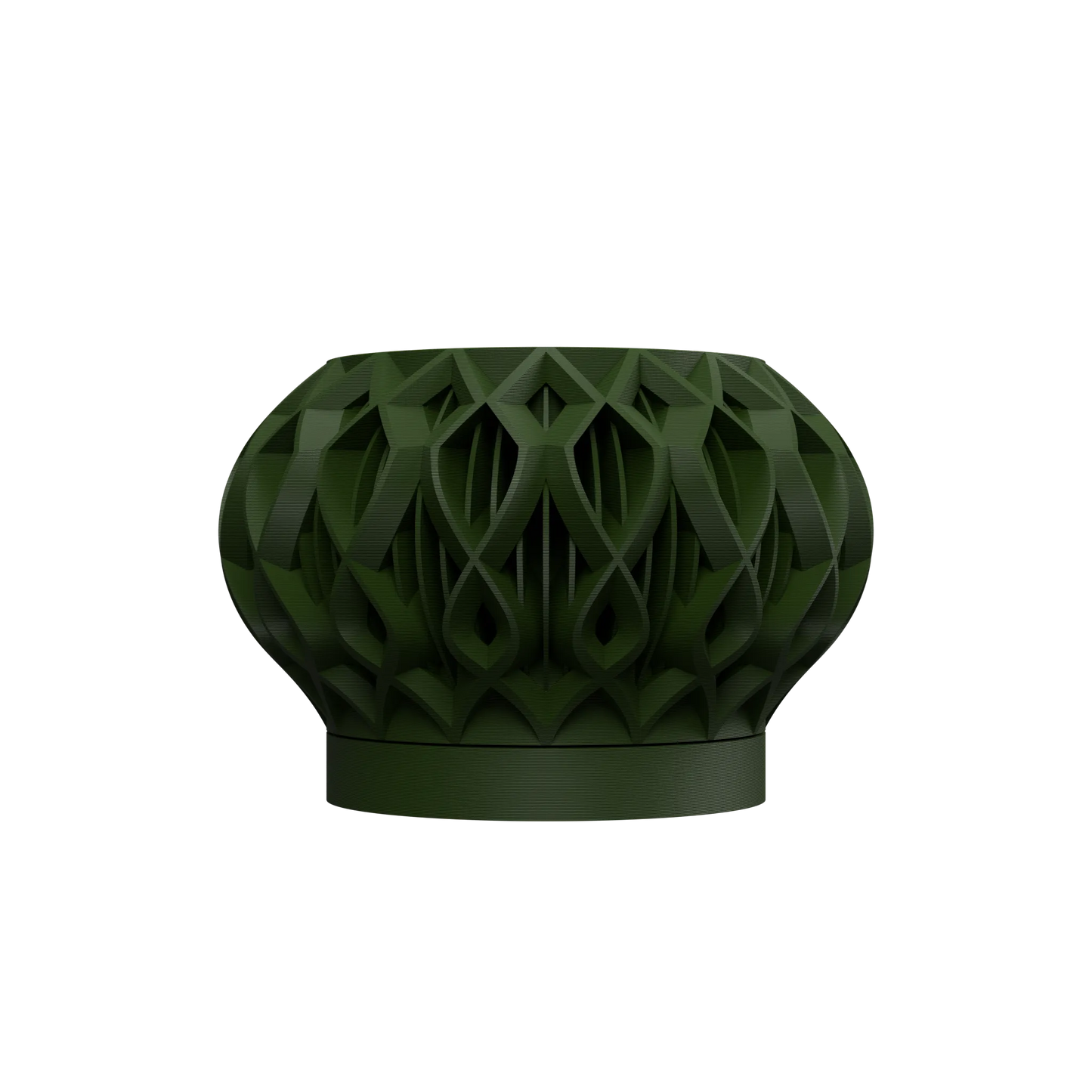 Pot décoratif anthracite en matériau durable avec design contemporain ajouré et forme ronde éclatée.