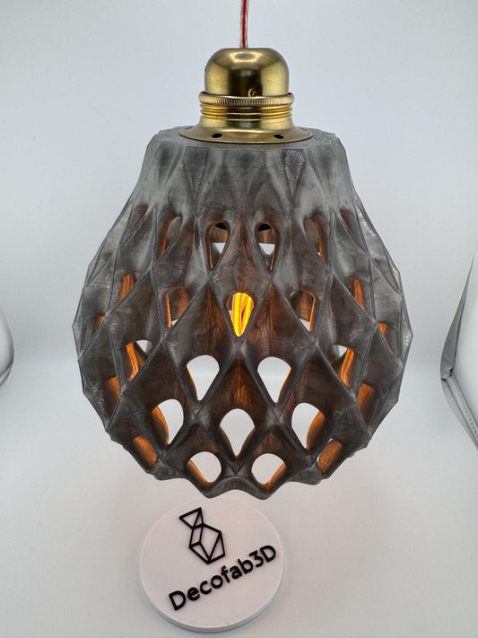 Abat-jour Cone – suspension ajourée noire translucide