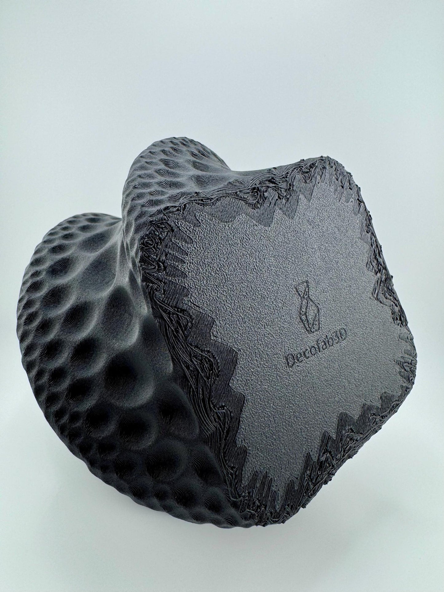 Vase Moon design noir mat – pièce sculpturale étanche