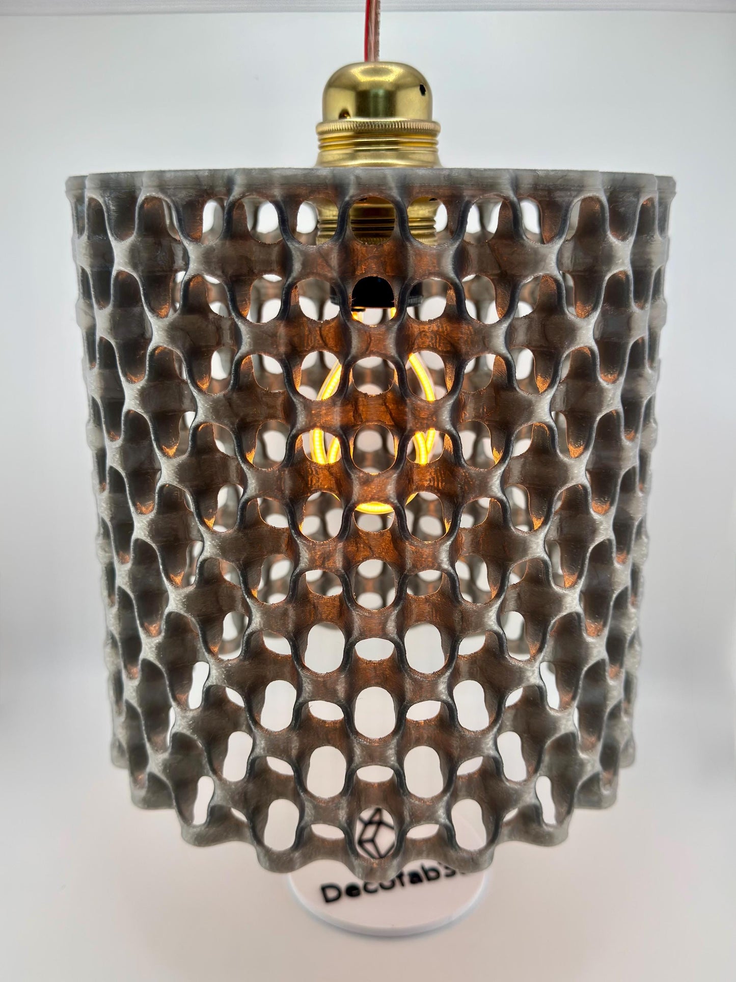 Suspension Chain – abat-jour ajouré noir translucide design