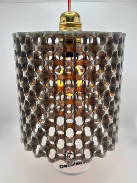 Suspension Chain – abat-jour ajouré noir translucide design