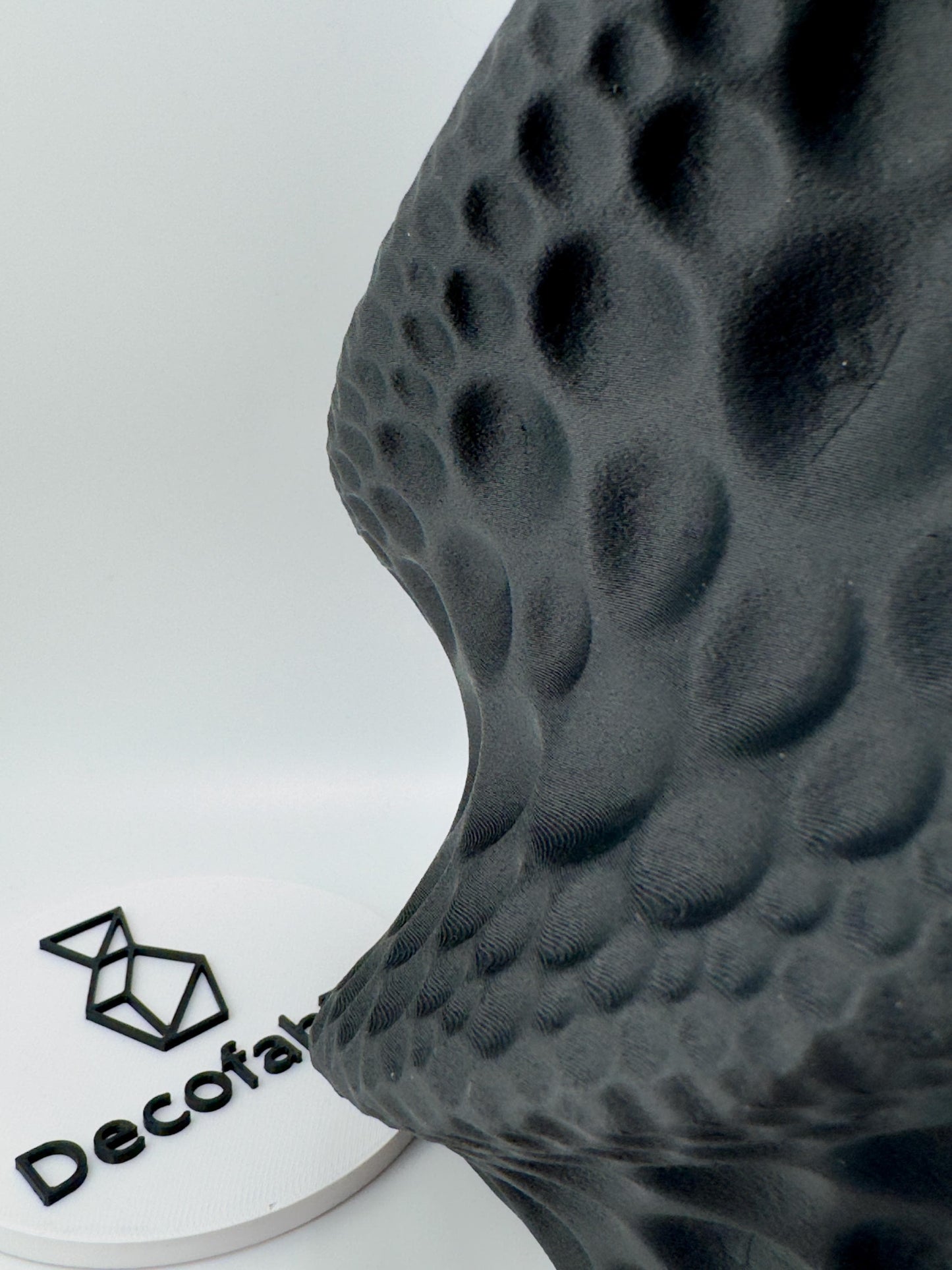 Vase Moon design noir mat – pièce sculpturale étanche