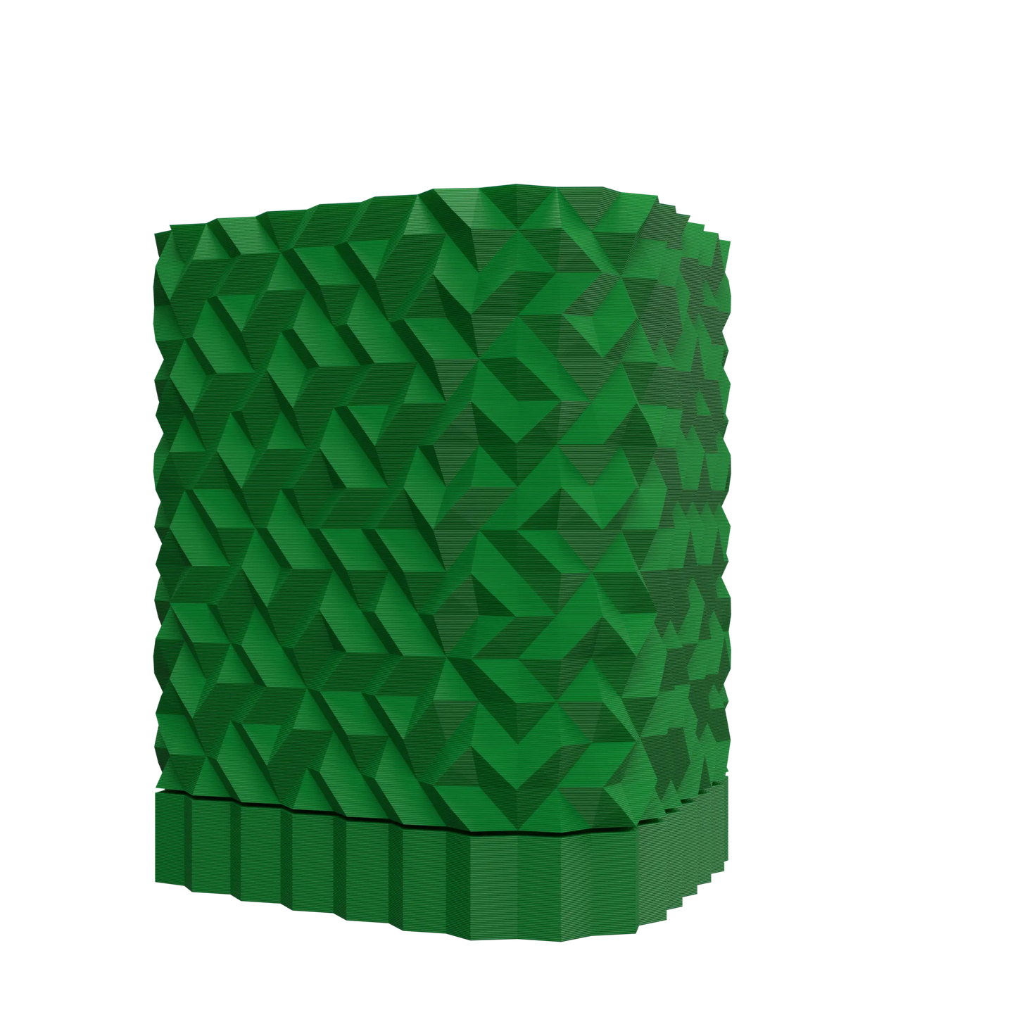 Pot décoratif durable en plastique anthracite à motifs géométriques modernes au design contemporain.