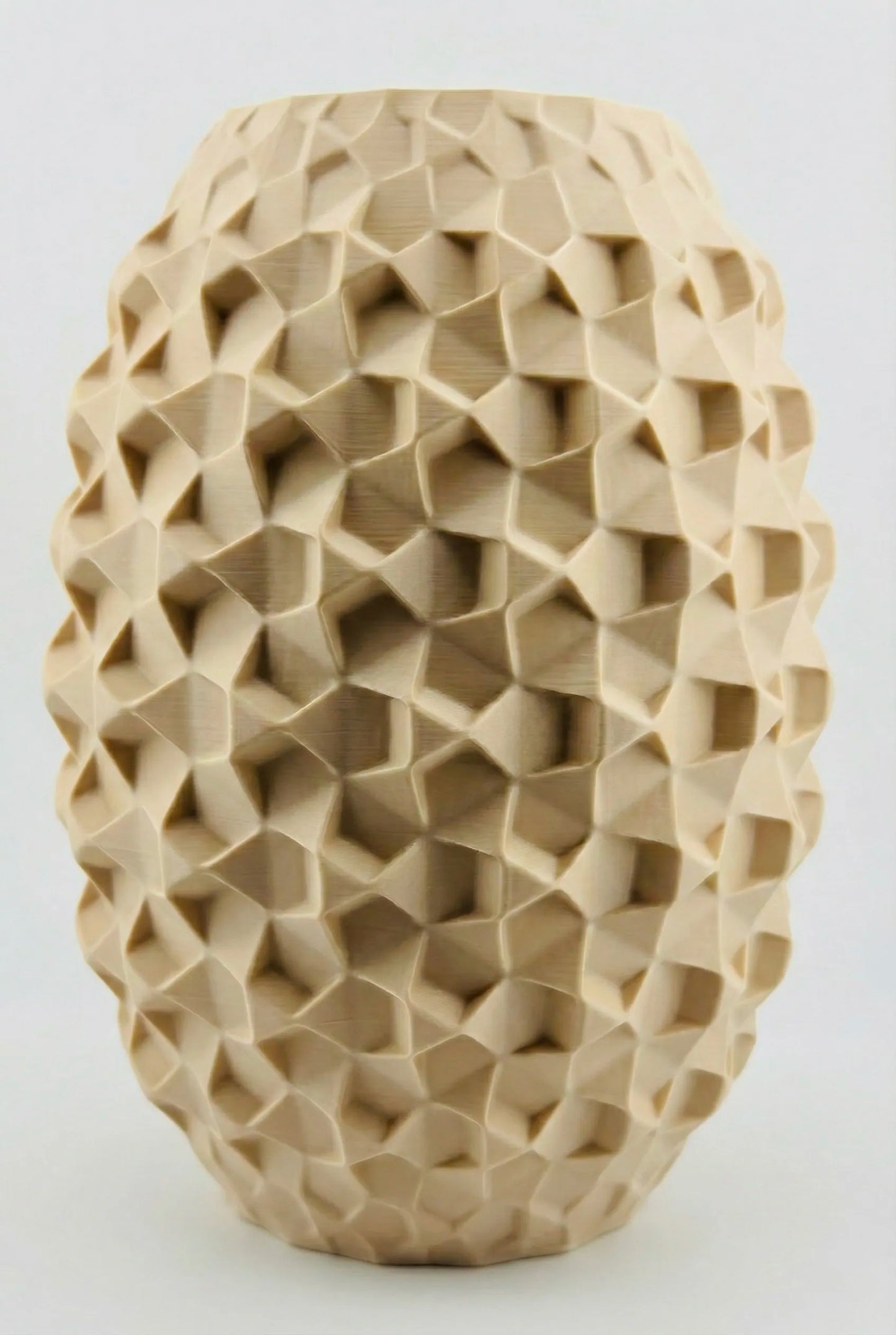 Vase Cobble – vase texturé étanche au design minéral - Vase sculptural beige au design minéral géométrique organique avec texture unique et finition contemporaine. - Vert foncé