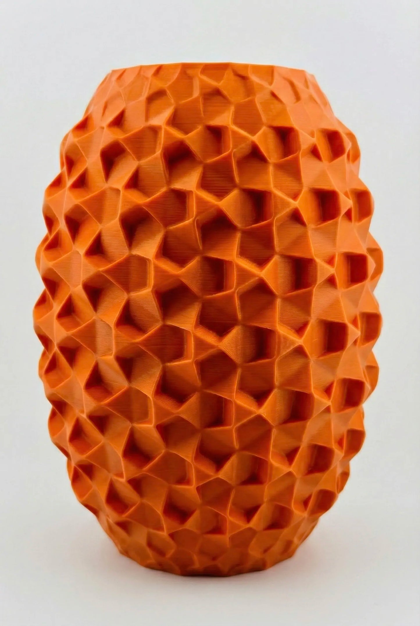 Vase Cobble – vase texturé étanche au design minéral - Vase orange sculptural avec design géométrique organique texturé, style contemporain unique. - Vert foncé