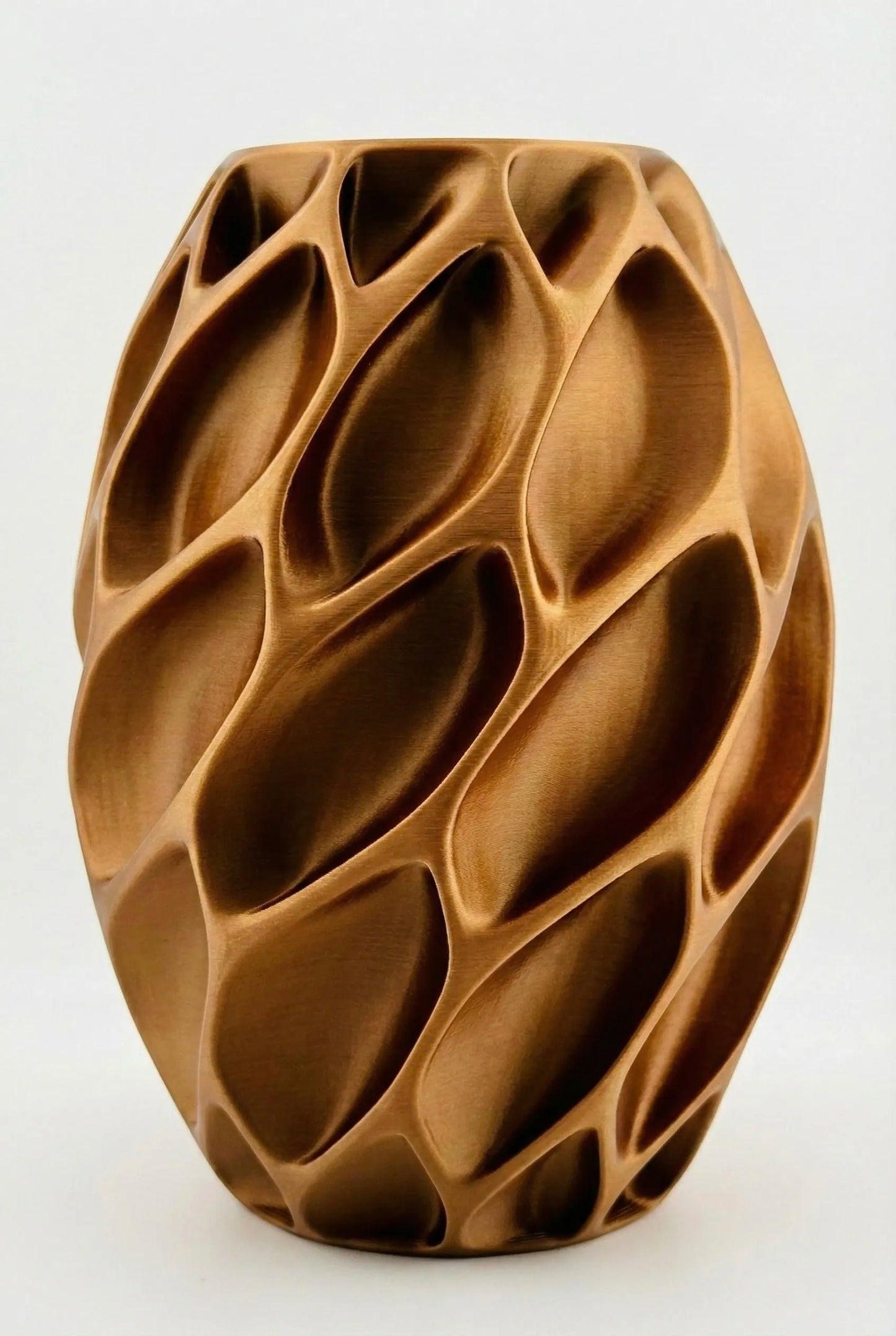 Vase Exo – vase design alvéolé organique étanche - Vase sculptural beige avec design organique et géométrique alvéolé, forme contemporaine unique. - Anthracite