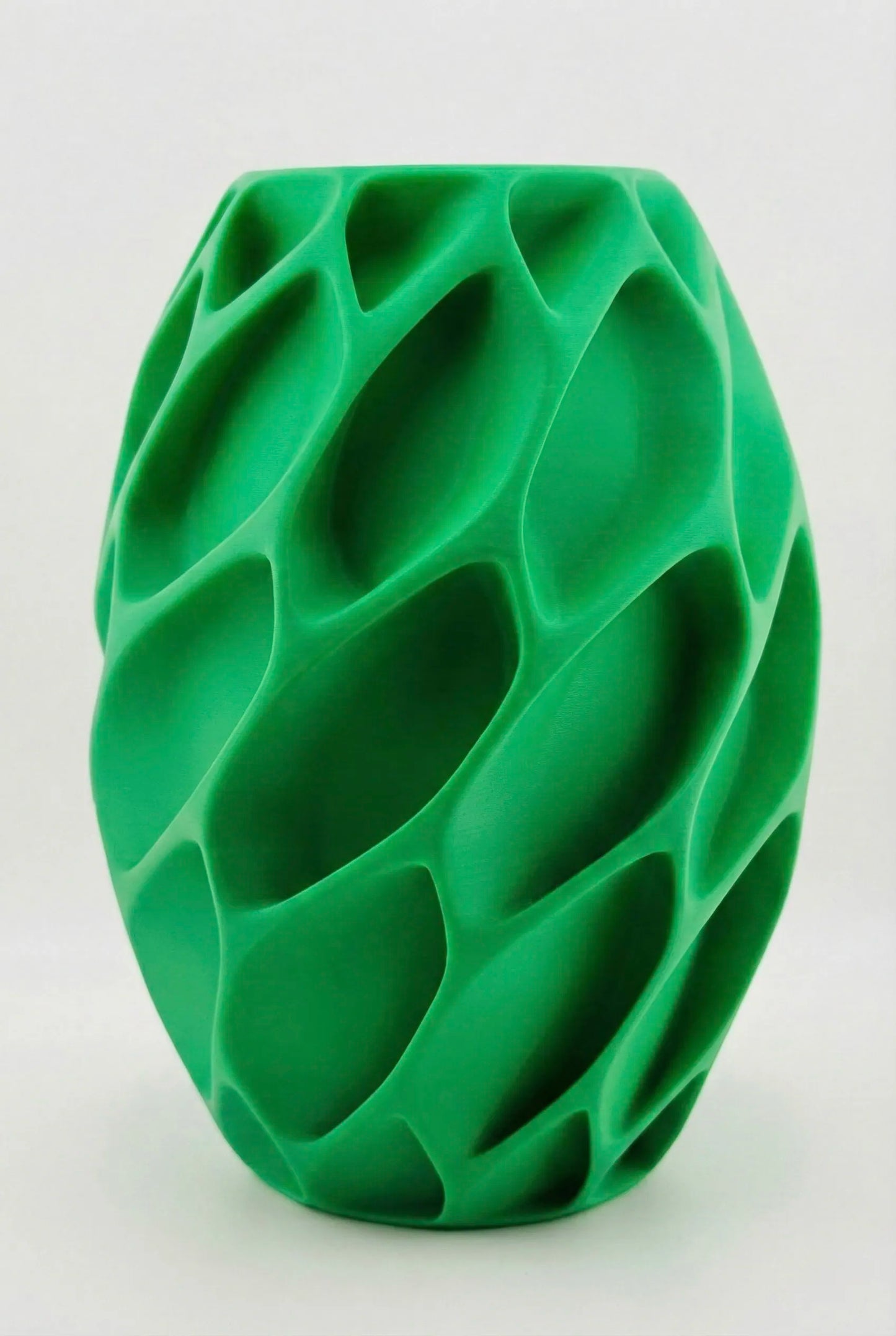 Vase Exo – vase design alvéolé organique étanche - Vase sculptural vert foncé au design organique et géométrique alvéolé, forme contemporaine unique. - Anthracite