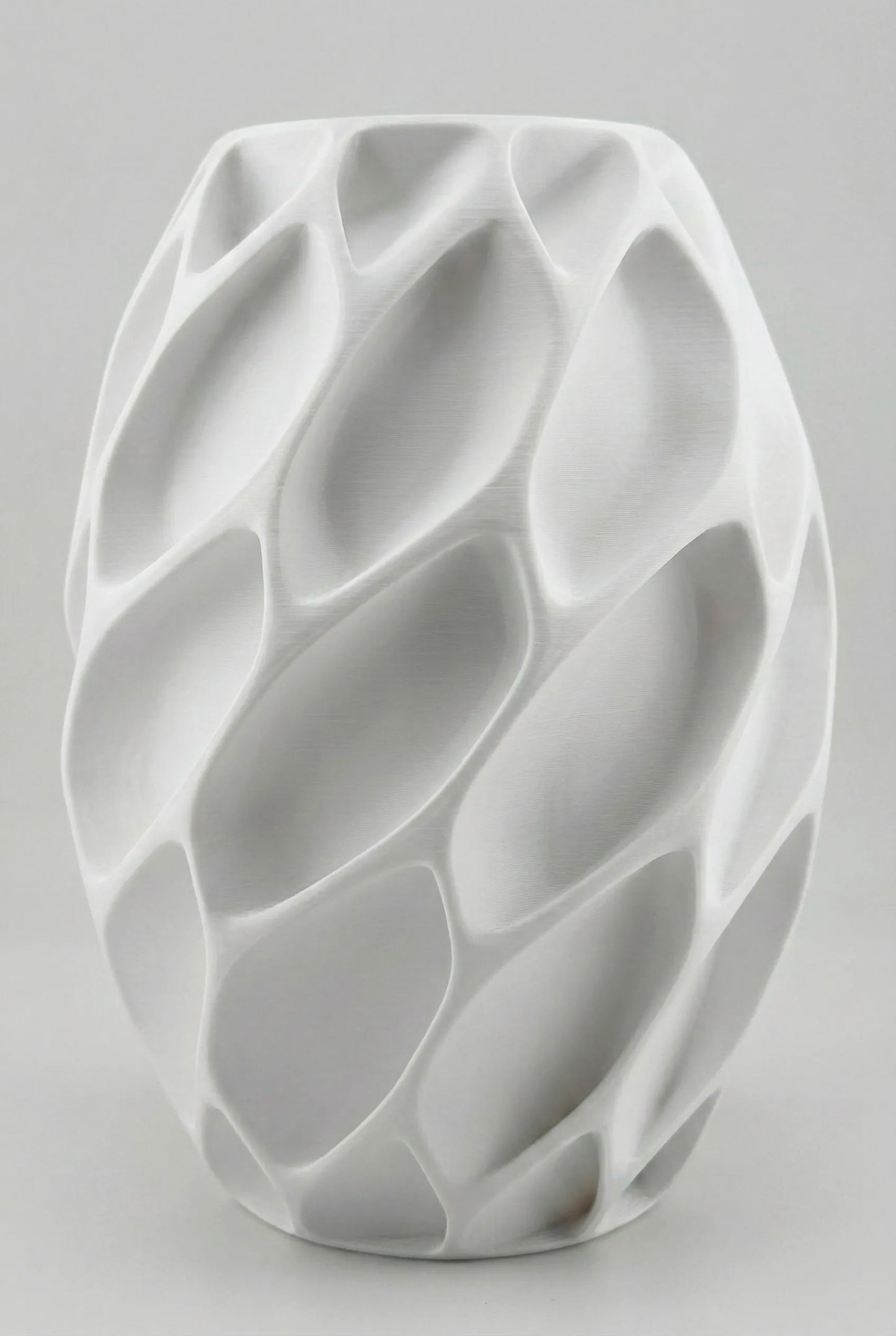 Vase Exo – vase design alvéolé organique étanche - Vase blanc design contemporain sculptural avec surface alvéolée organique géométrique texturée. - Anthracite