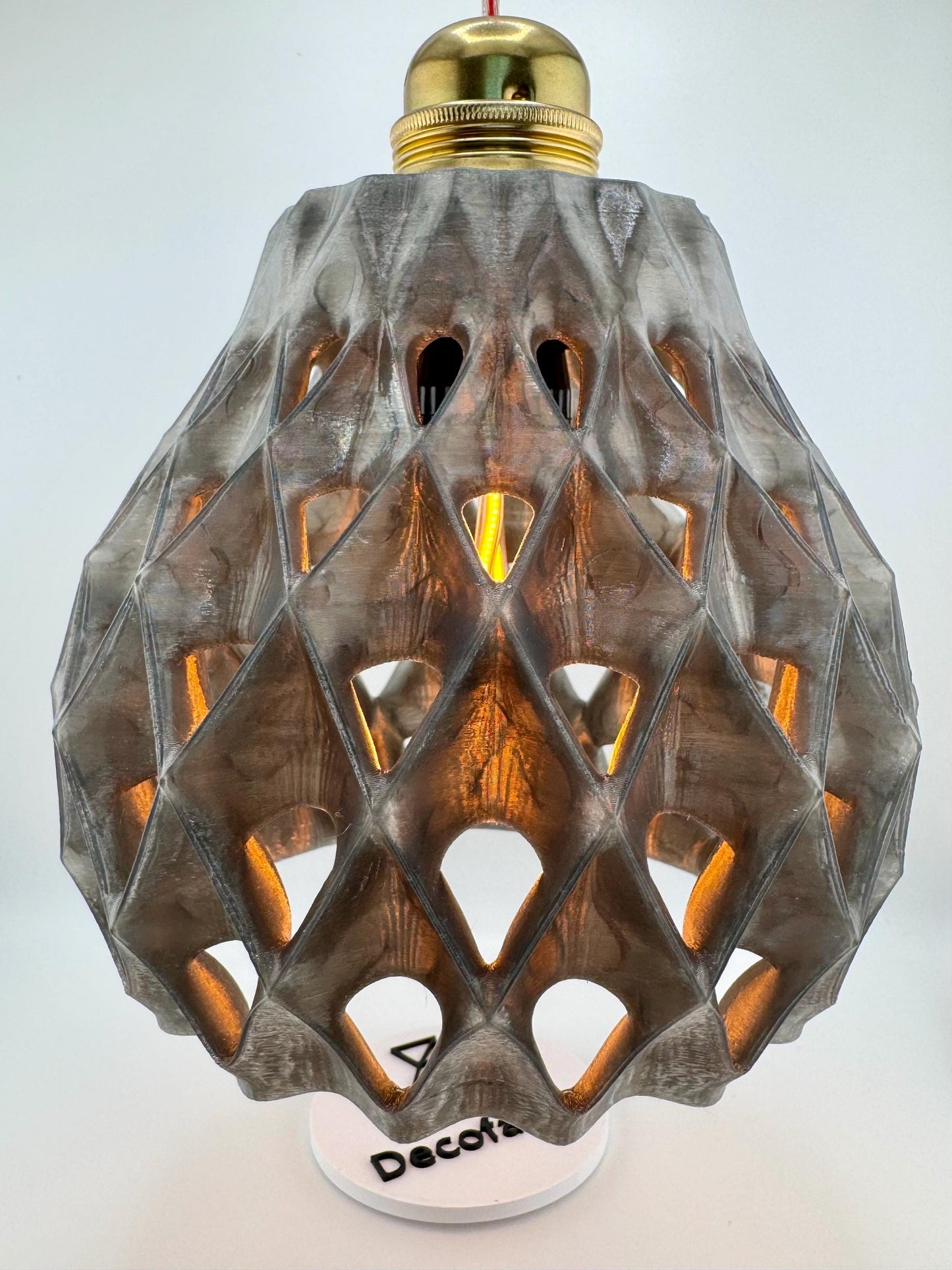 Abat-jour Cone – suspension ajourée noire translucide