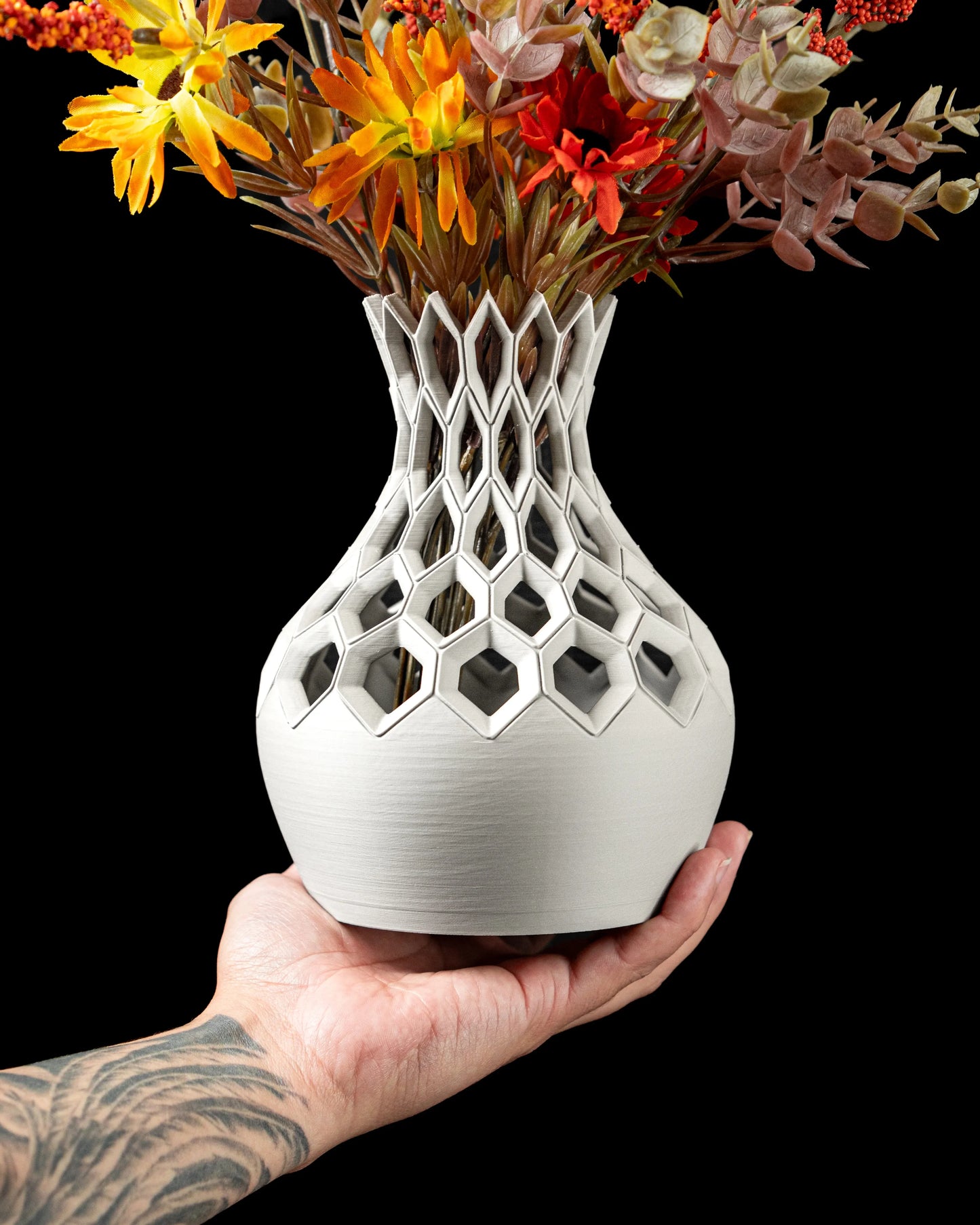 Vase Fleurs Séchées Hexa