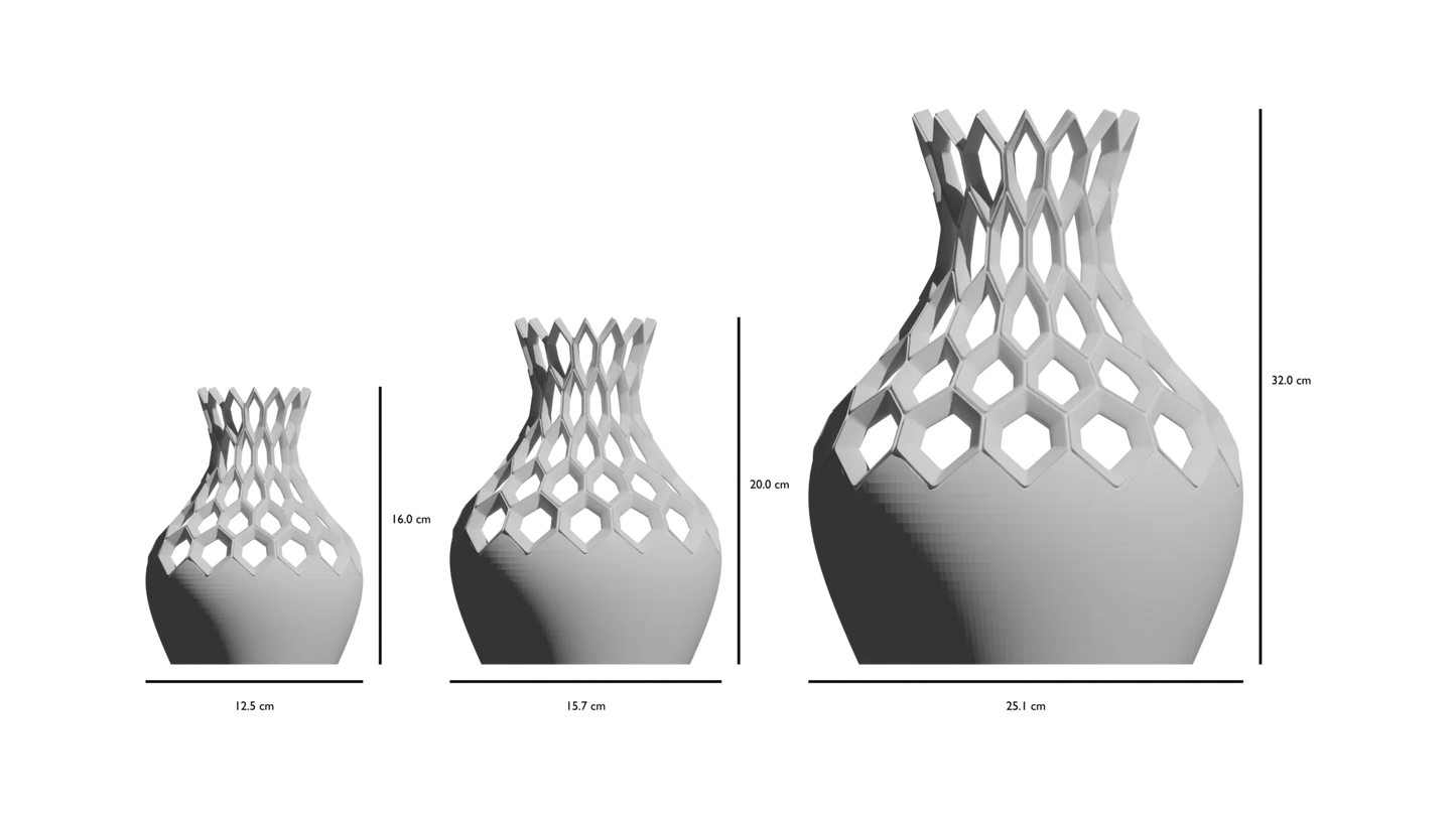 Vase Fleurs Séchées Hexa