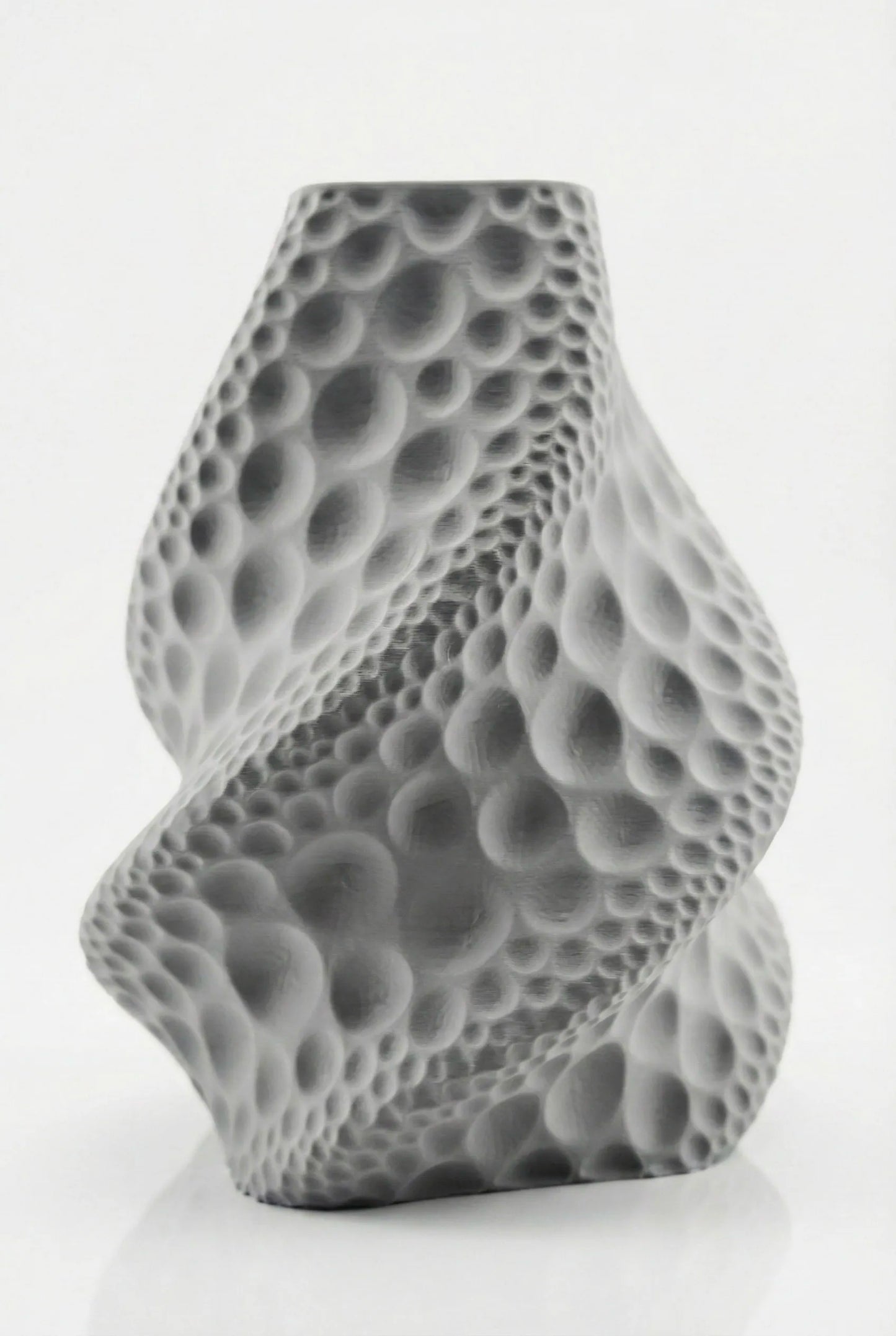 Vase Moon – vase texturé cratères lunaires étanche design - Vase sculptural gris texturé cratères lunaires avec forme organique et design géométrique contemporain unique. - Anthracite