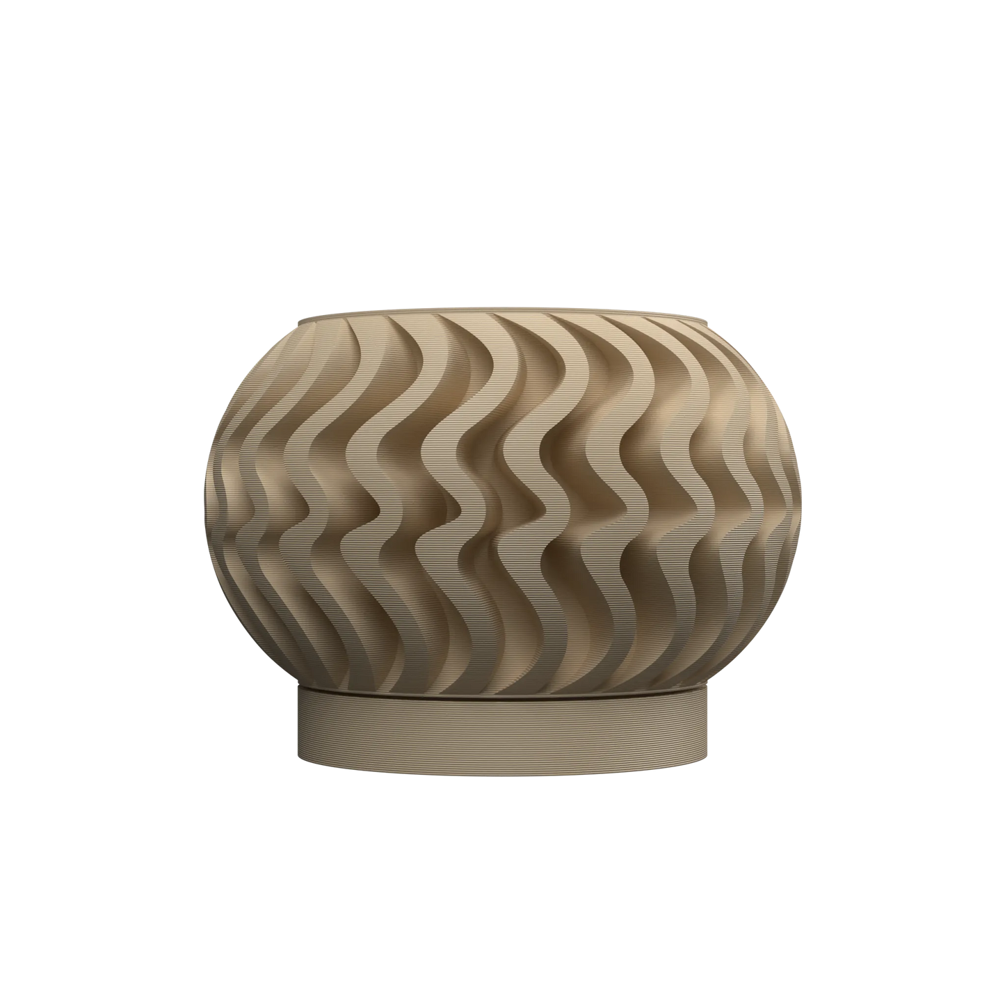 Pot décoratif Noli durable en anthracite avec design contemporain ondulé en matière résistante.