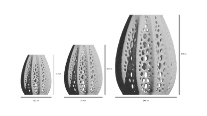 Vaso di fiori secchi di conchiglie 