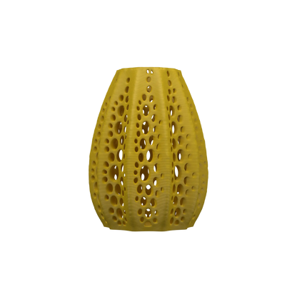 Vaso di fiori secchi di conchiglie 