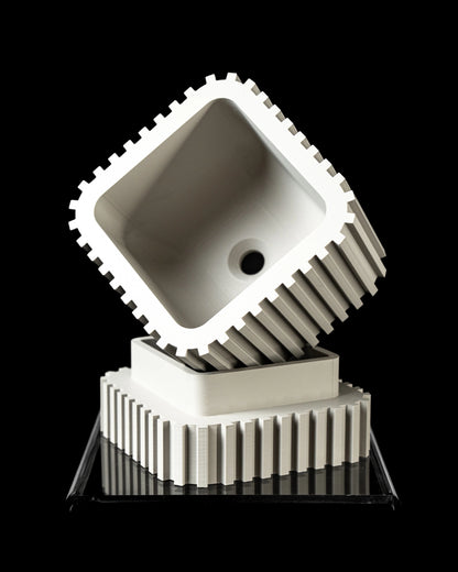 Vaso decorativo a strisce