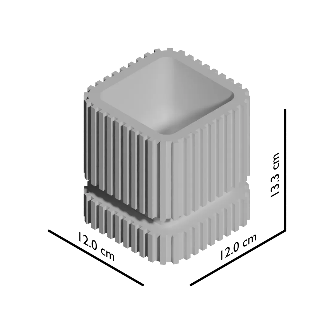 Vaso decorativo a strisce