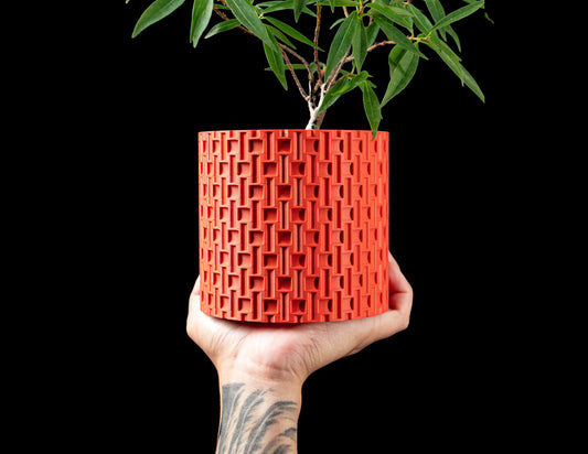 Vaso decorativo in piastrelle